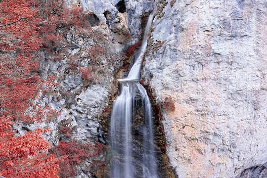 Dalbina waterfall in autumn season