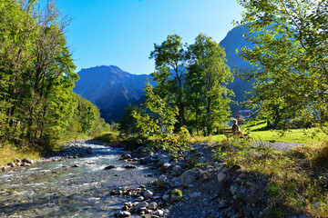 Alvier (Fluss) in Brand (Brandnertal in Vorarlberg - Österreich)