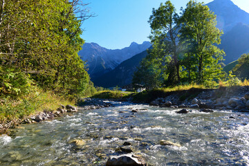 Alvier (Fluss) in Brand (Brandnertal in Vorarlberg - Österreich)