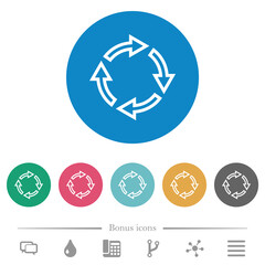 Rotate right outline flat round icons