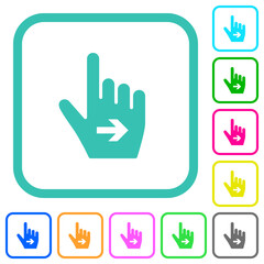 Hand cursor right solid vivid colored flat icons