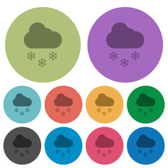 Snowy weather color darker flat icons