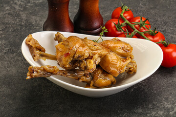 Rabbit stew in spicy sauce