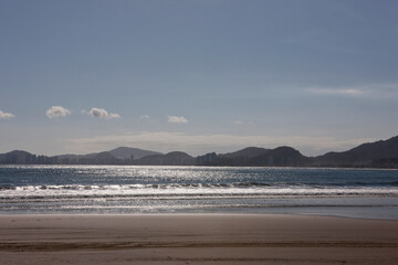 Brazilian Paulista seacoast at Praia da Enseada beach - Guaruja SP, Brazil.
