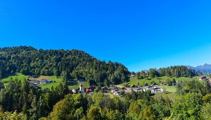 Fototapeta na wymiar Gemeinde Bürserberg in Vorarlberg im Bezirk Bludenz 