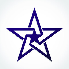 stylized linear purple star symbol