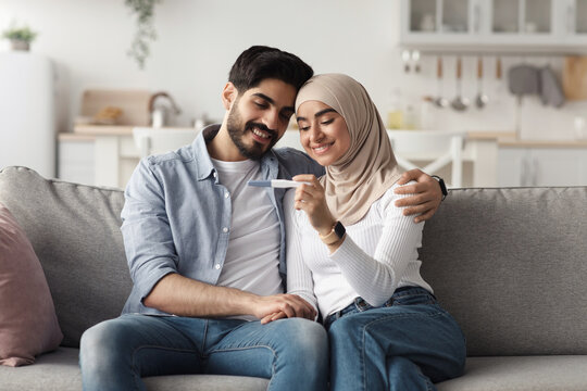 Positive emotion, joyful couple, become parents, happy news, expect for baby