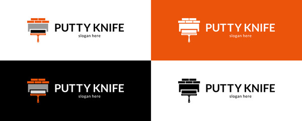 Fototapeta premium Сonstructive putty knifes logo
