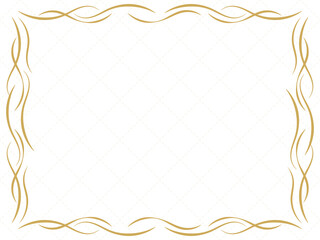 Art Nouveau frame. Vintage linear border with curlicues. Art deco design a template for invitations, leaflets and greeting cards. The style of the 1920s - 1930s. Vector illustration