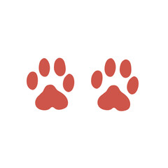 paw print on white background vector illustration 