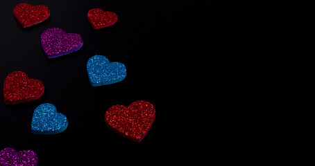 Heart Shape Background  love concept for valentines day - copyspace