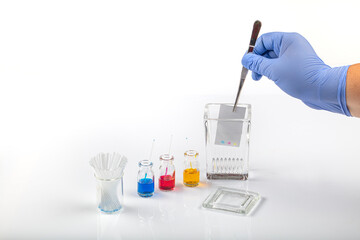 Thin layer chromatography equipments include jar, silica gel, capillary and compounds. TLC method...