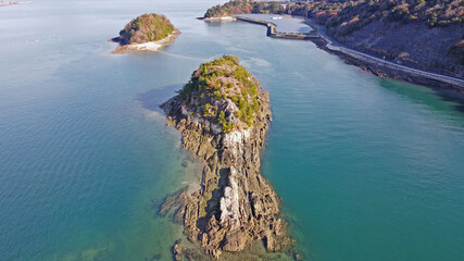 天草の兜島・禿島の空撮
