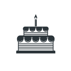 illustration of cake, food made from wheat flour, vector art.