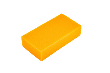 Micro sponge for cleaning and washing car isolated on white background