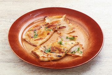 Grilled squid with unagi sauce