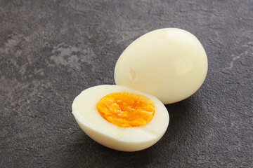 Boiled chicken egg for breakfast