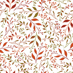 Floral herbal pattern seamless design. Abstract