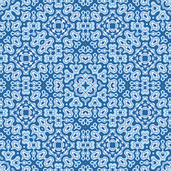 Fototapeta premium Ethnic floral motifs seamless pattern design