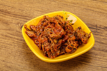Canned anchovy in tomato sauce
