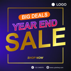 year end sale template social media