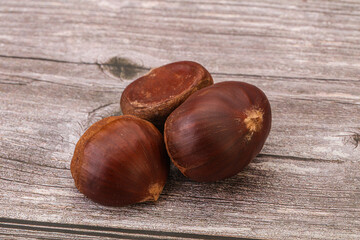 Organic natural sweet Chestnut heap