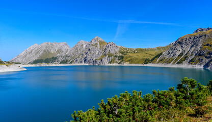 Fototapeta premium Lünersee Vandans/Vorarlberg-Österreich