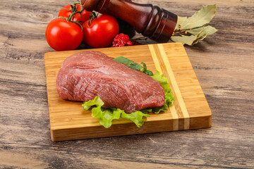 Raw beef piece for cooking