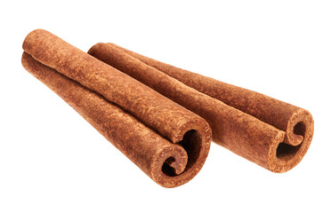 Cinnamon sticks isolated on white background 