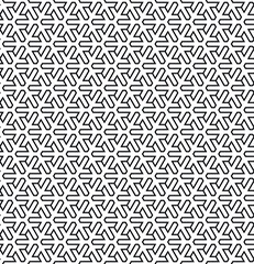 Seamless geometric ornament .Black color lines.Average thickness lines.