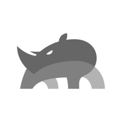 Rhino Logo Icon Symbol Vector Graphic Design