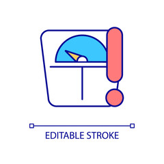 Extreme weight loss RGB color icon. Unhealthy slimming and dieting. Serious underweight problem. Isolated vector illustration. Simple filled line drawing. Editable stroke. Arial font used