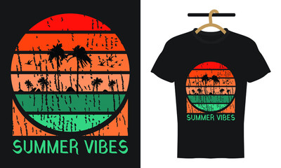 Summer t-shirt design illustration