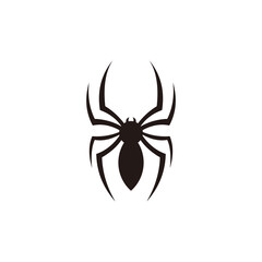 flat spider icon illustration design, silhouette spider symbol template vector