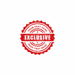 Exclusive grunge stamp seal icon vector illustration