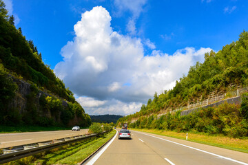 A7 Nähe Agnesburg-Tunnel in Westhausen (Richtung Würzburg) 