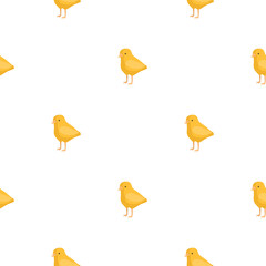 Seamless pattern of chicken. Domestic animals on colorful background. Vector illustration for textile.