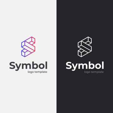 Letter S minimal logo design. Vector illustration.