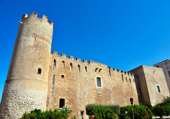 Fototapeta premium The castle of the counts of Modica (or Castello di Alcamo) is a medieval castle located in the city center Alcamo Italy