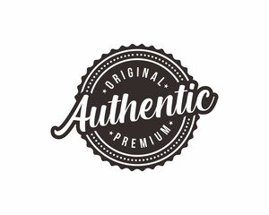 Authentic original premium sticker stamp logo