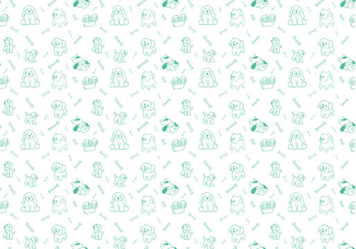 plush dog seamless pattern designs 