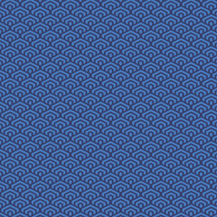 simple vector pixel art blue seamless pattern of minimalistic geometric scaly hexagon pattern in japanese style