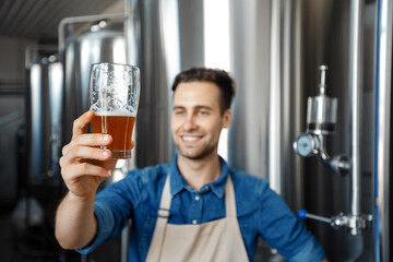 Quality control, tasting and enjoying fresh craft beer