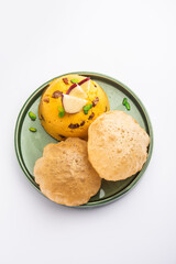Halwa puri or sheera poori