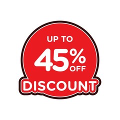 Special offers up to 45 percent off, banner templates, special offer sales promotions. vector template illustration