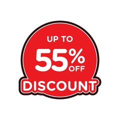 Special offers up to 55 percent off, banner templates, special offer sales promotions. vector template illustration