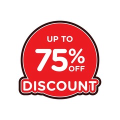 Special offers up to 75 percent off, banner templates, special offer sales promotions. vector template illustration