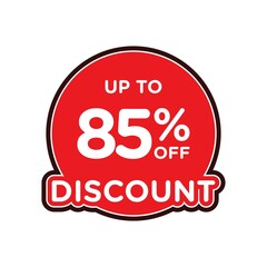 Special offers up to 85 percent off, banner templates, special offer sales promotions. vector template illustration