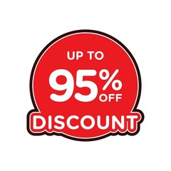 Special offers up to 95 percent off, banner templates, special offer sales promotions. vector template illustration
