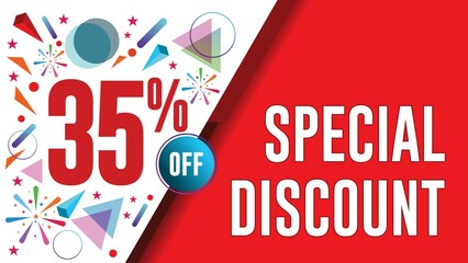 Special offers up to 35 percent off, banner templates, special offer sales promotions. vector template illustration